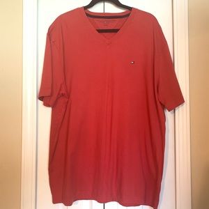 Tommy Hilfiger v-neck short sleeves orange t-shirt